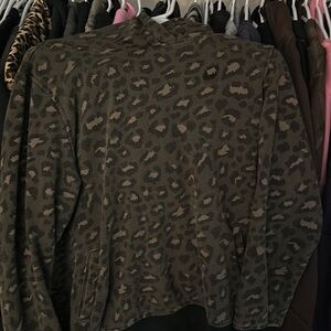 Vintage Cheetah Print Fox Racing Hoodie